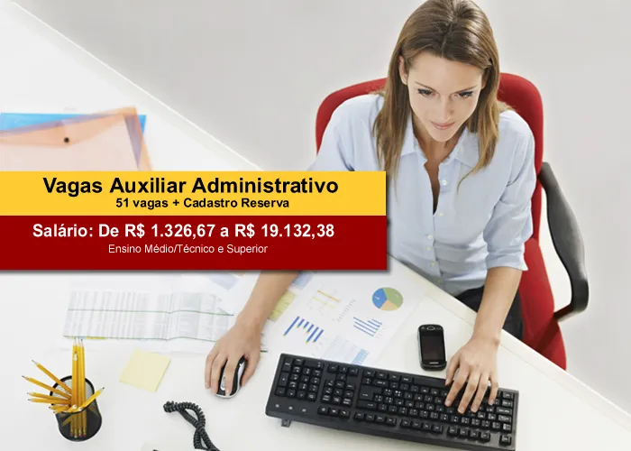 Empresa contrata Auxiliar Administrativo